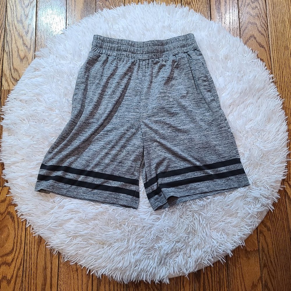 Ideology Boys Gray Border Stripe Shorts